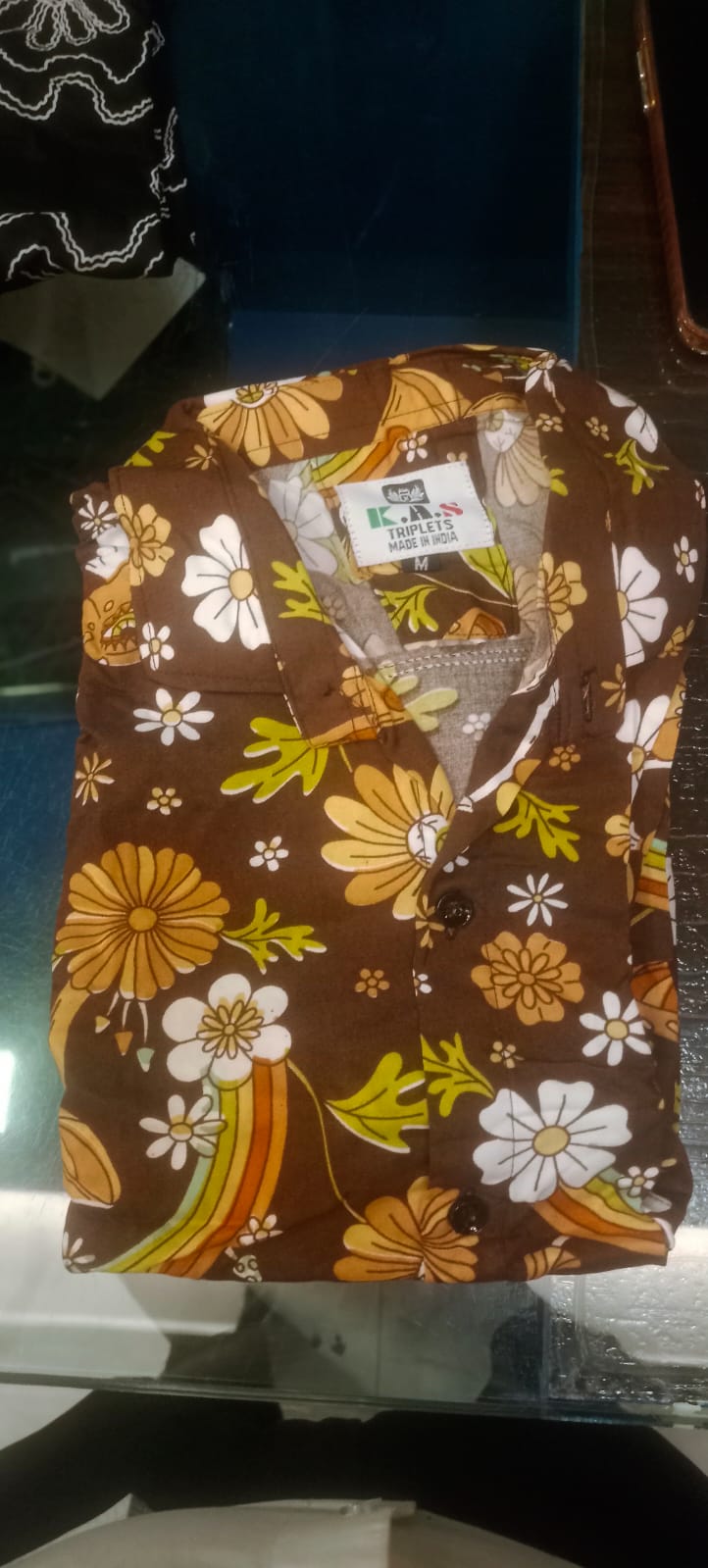 BROWN FLOWERS N RAINBOW. K.A.S