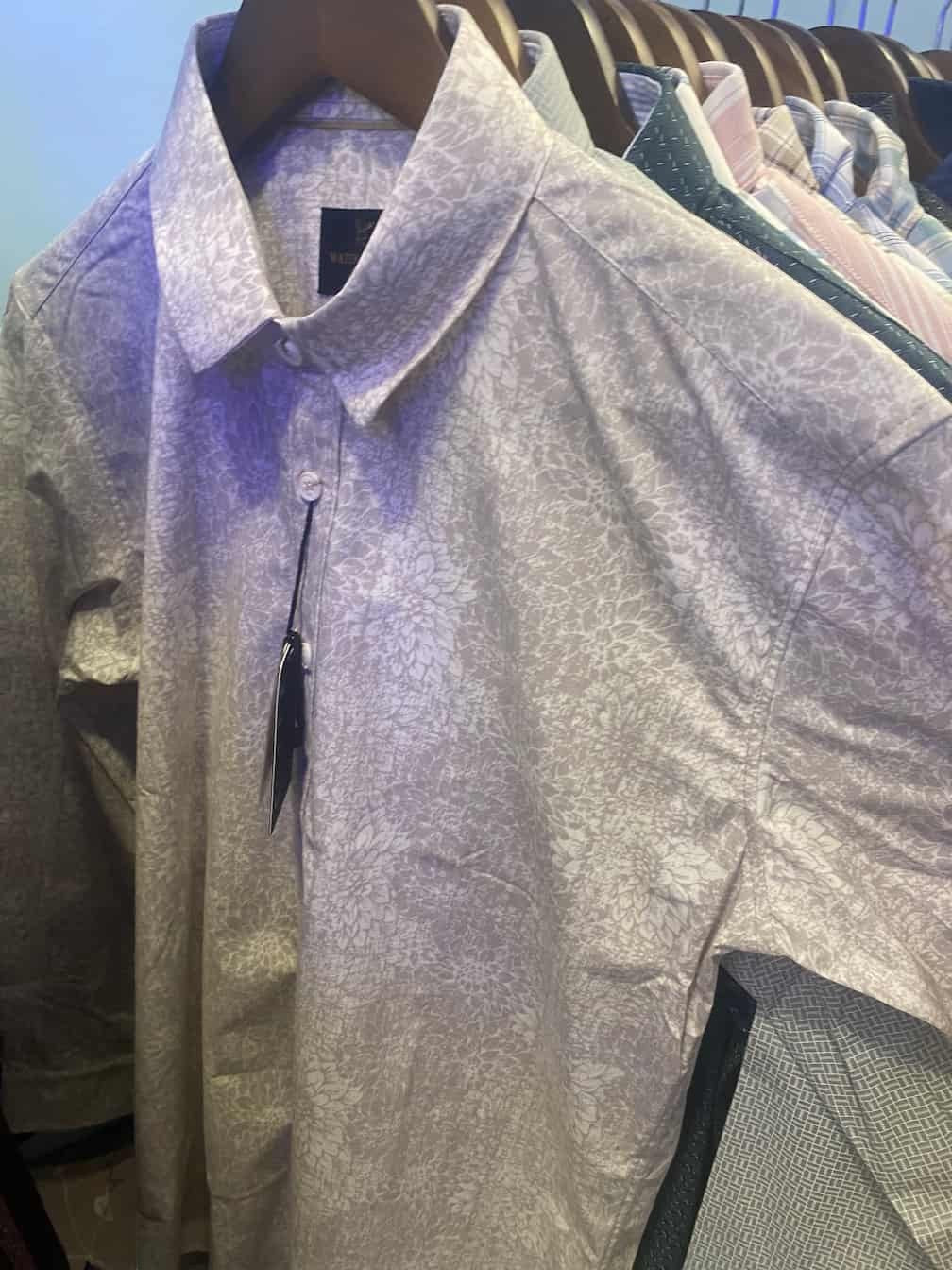 floral printed shirt . grey . WW