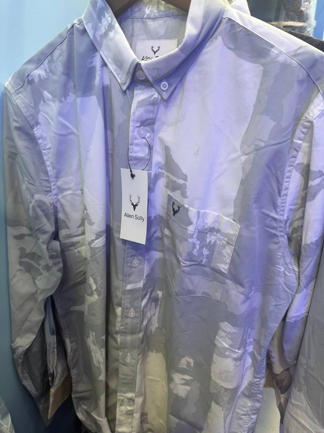 printed floral shirt. grey. A .S