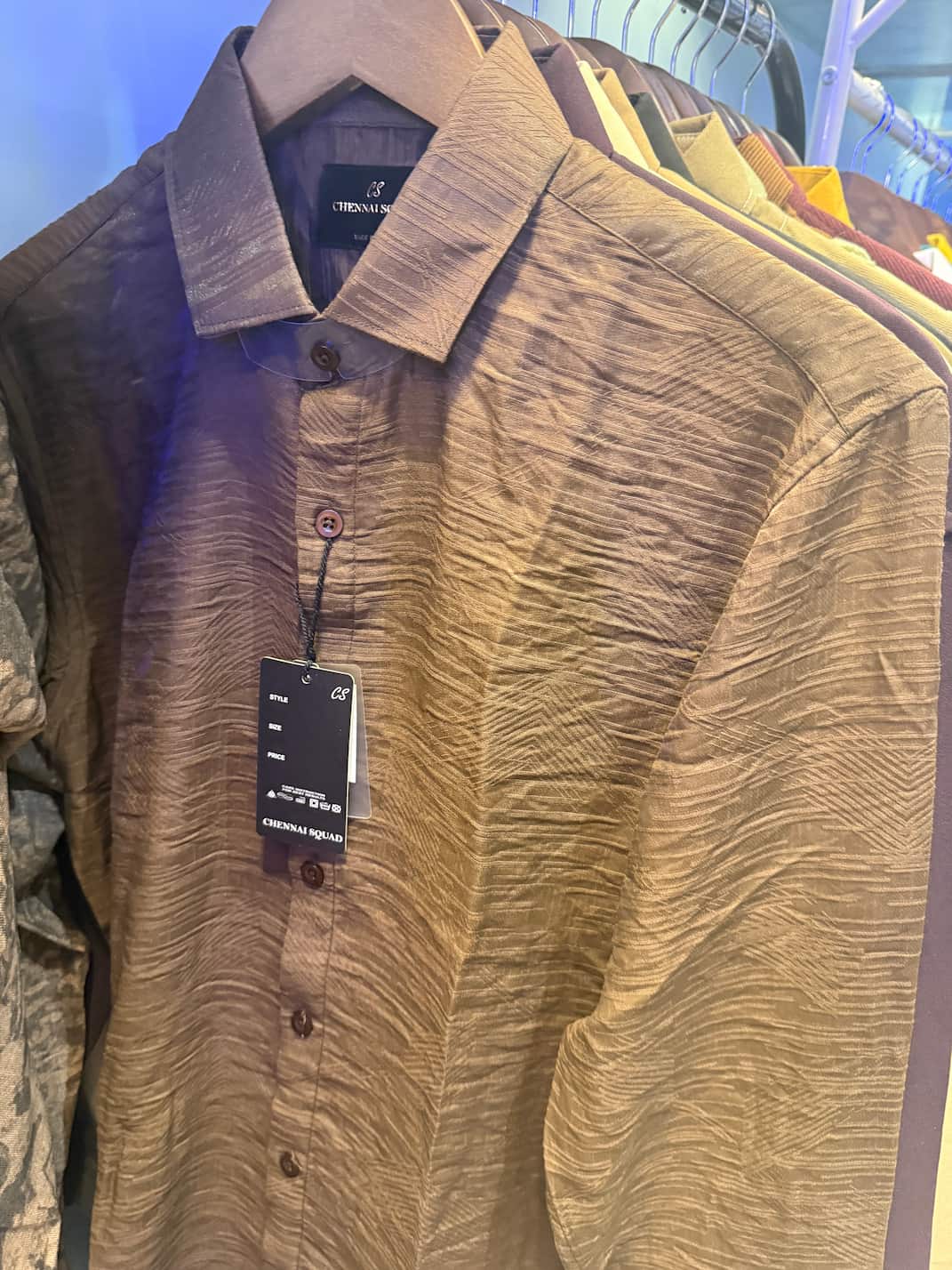luxe designer fabric. brown. C.S
