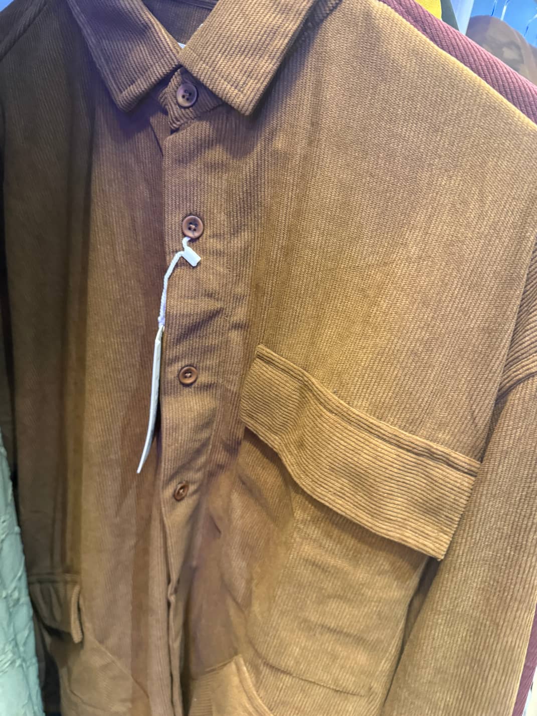 Heavy Back Print Shirt . Brown. N.X
