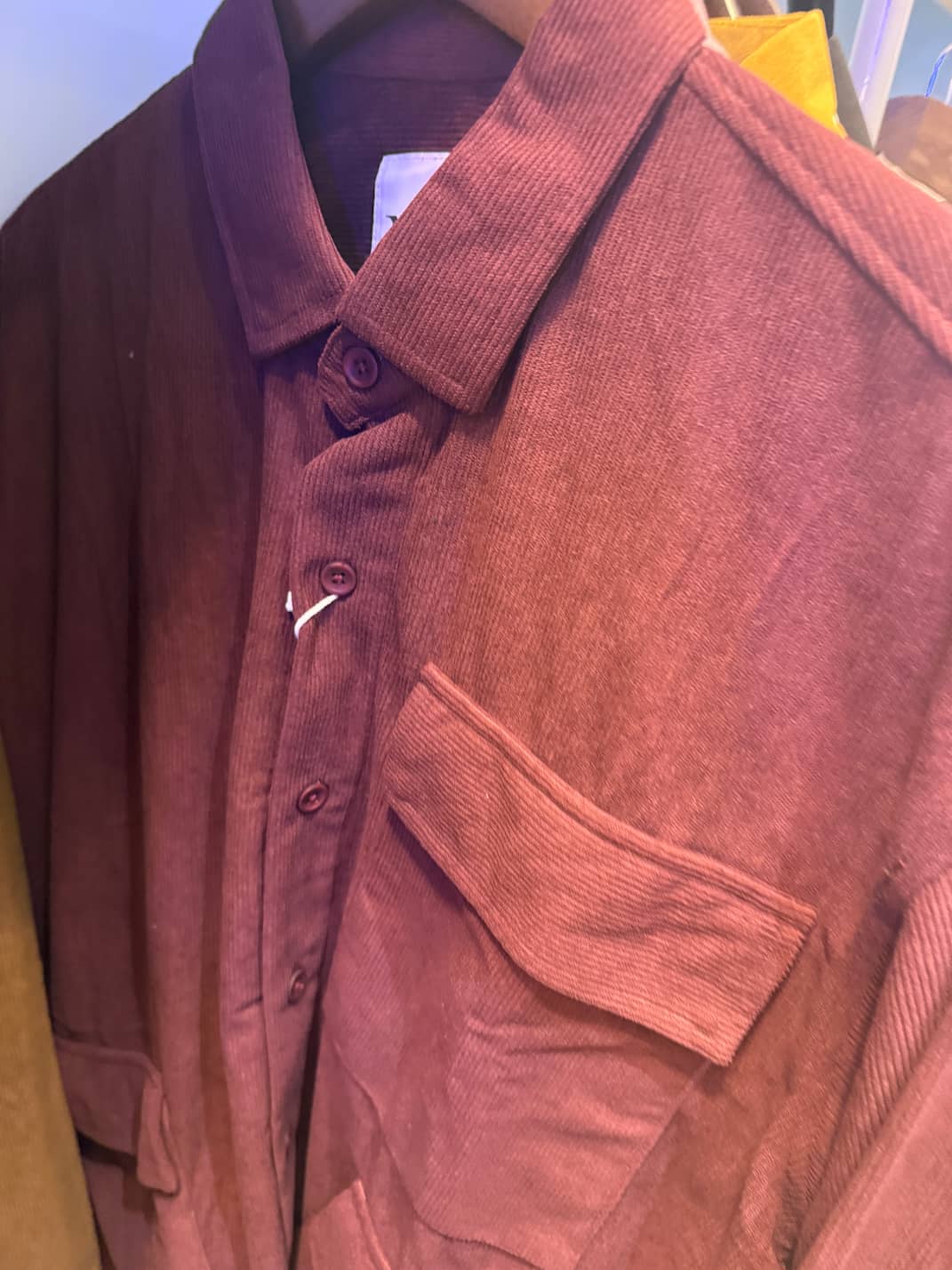 Heavy Back Print. Shirt. Deep Red. N.X