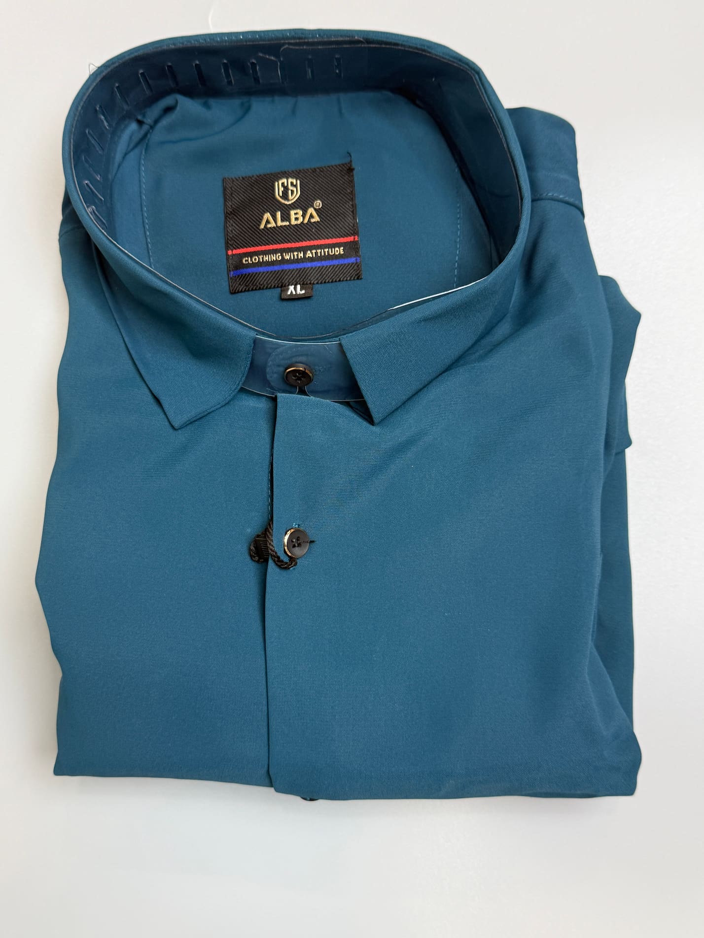 Smart Fabric with Gold contrast Button. Aba-Dark Green.
