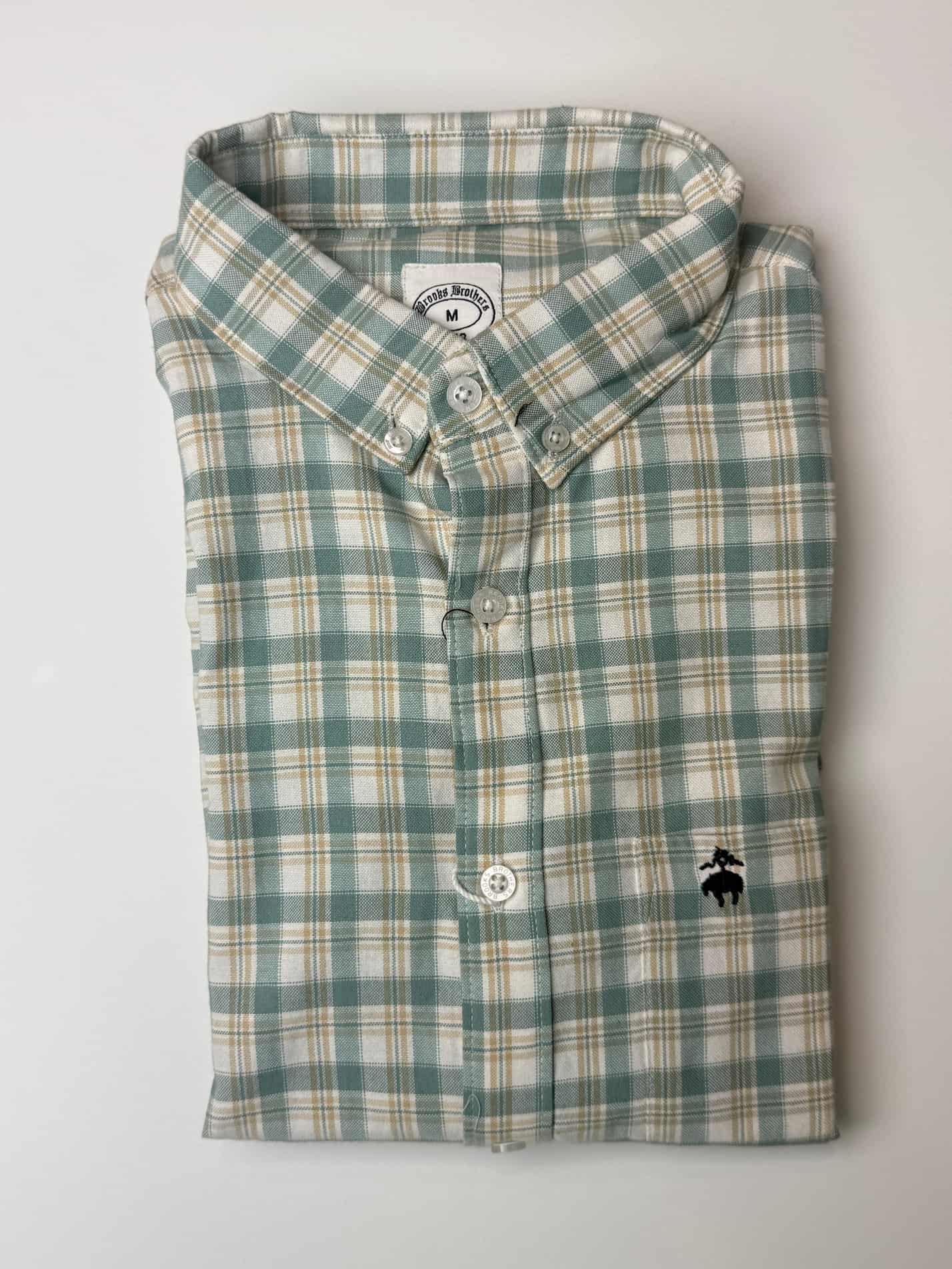 checked shirt. green. B.B