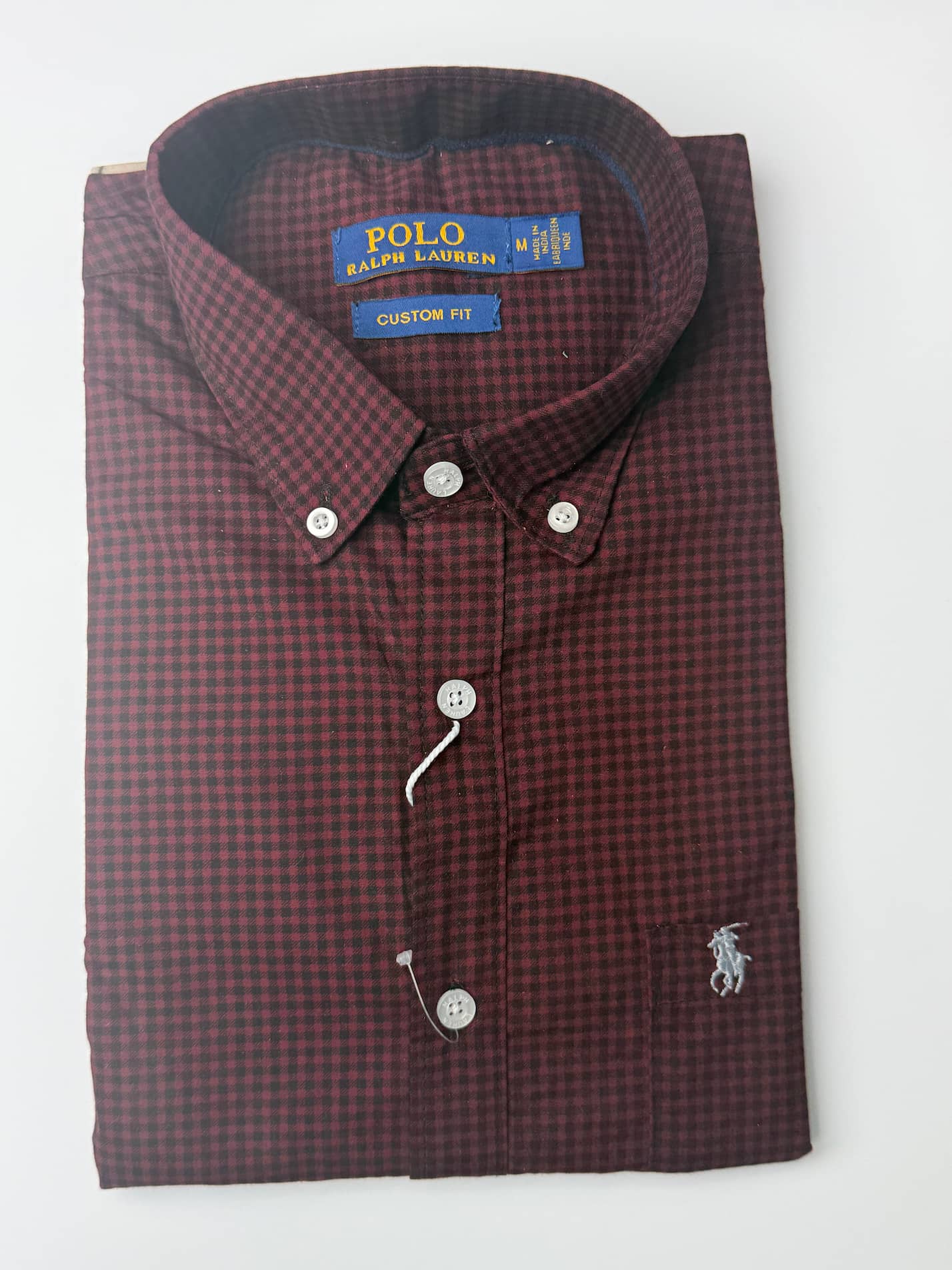 checked shirt. red & black. P.R