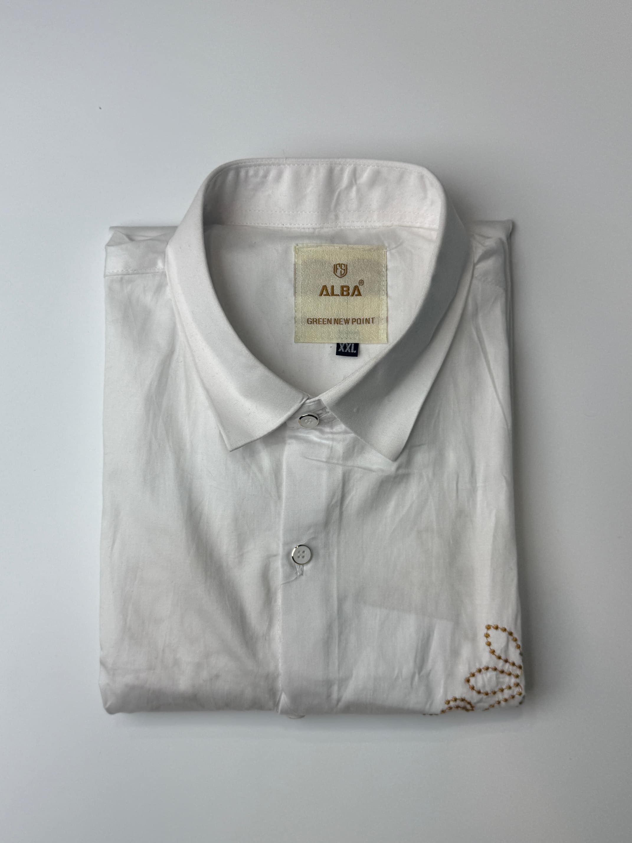 Flower Embroided. White. A.B