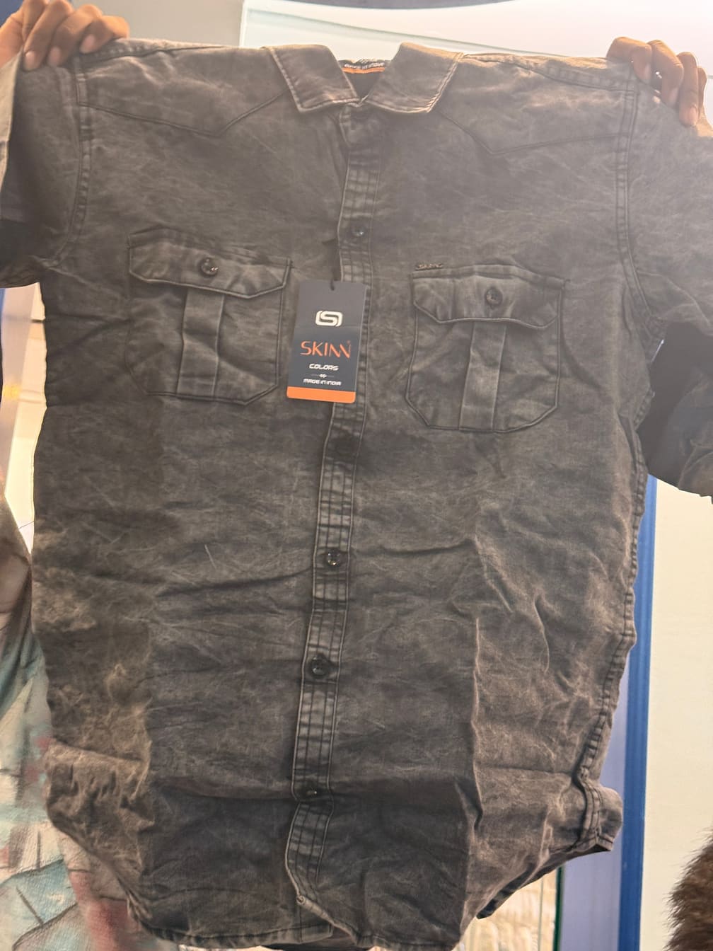 DENIM BLK SHIRT. S.C
