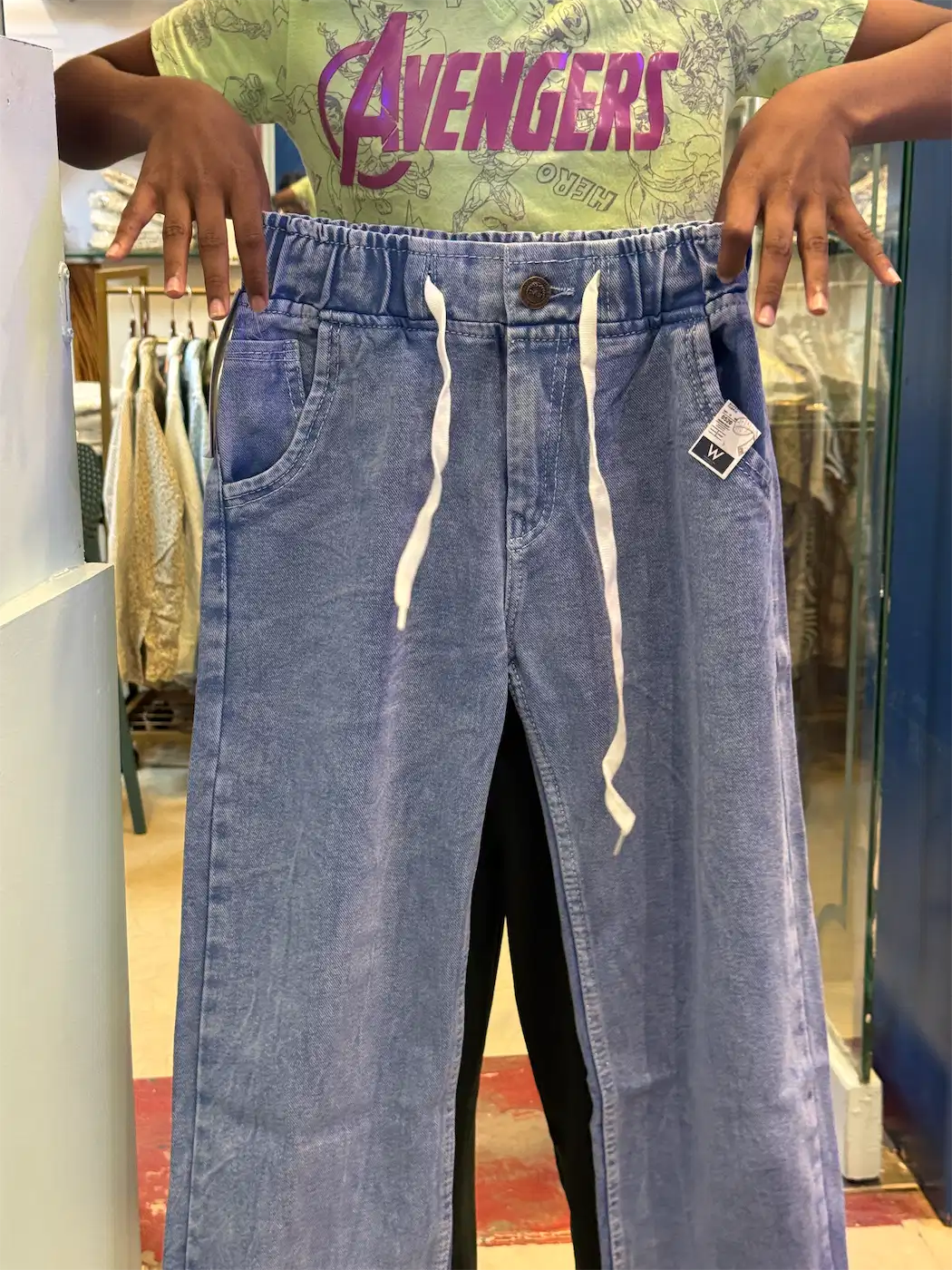 BAGGY FIT WIT ROPE. LI. BLU. W.F