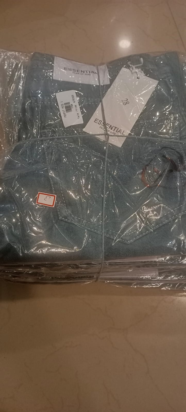 Mom Fit Mid. Pant. Blue.  F.G