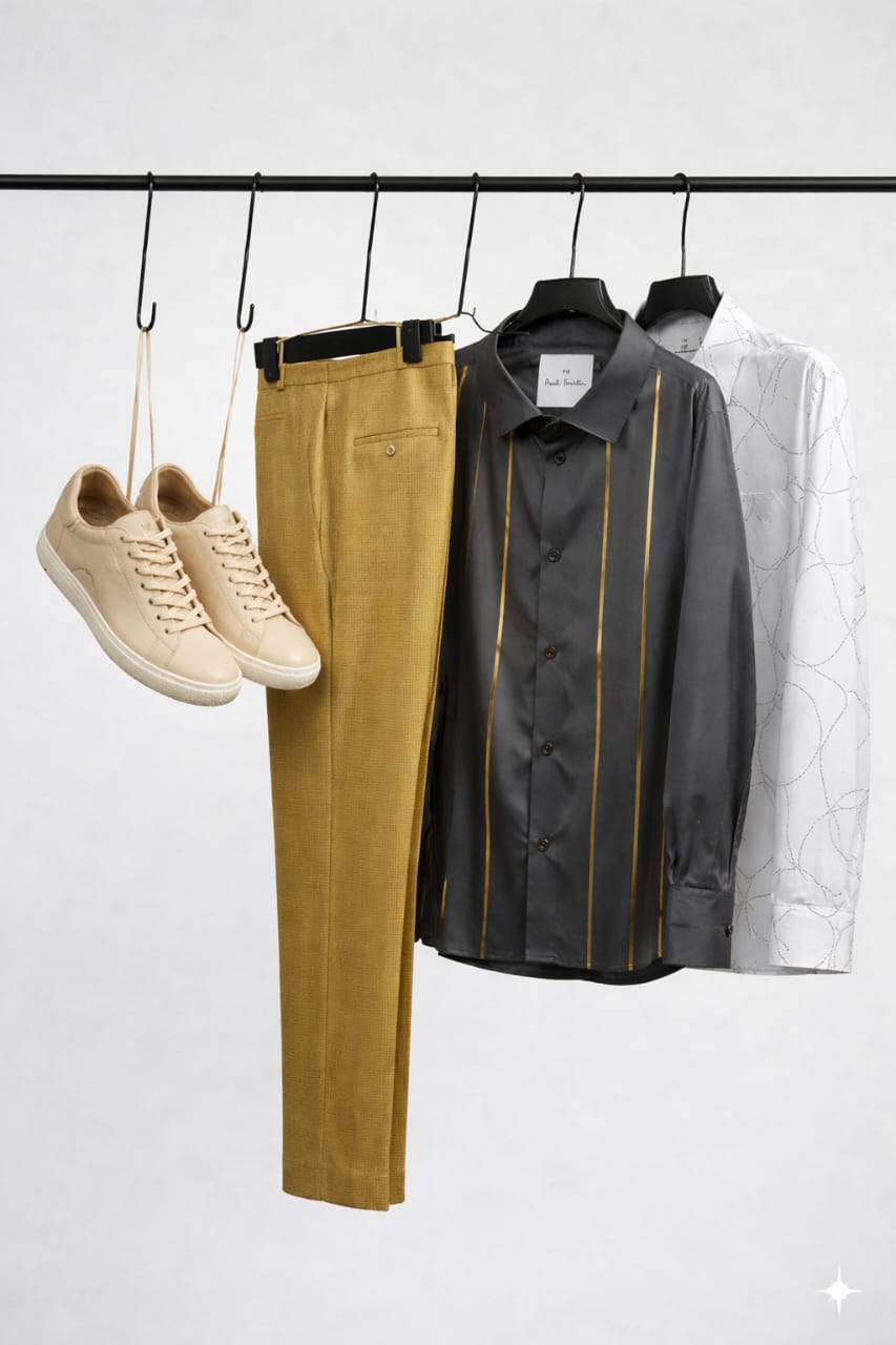 Dark Olive shirt with Gold Foil print